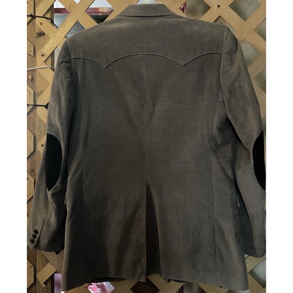 CIRCLE S Western Gray Corduroy Elbow patch Sports Coat Jacket Blazer Men's 42L - Picture 6 of 15